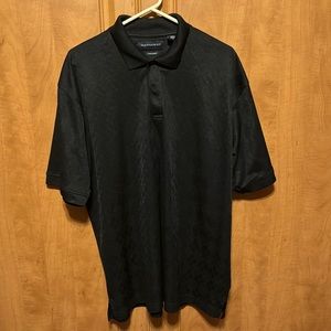 Large Hathaway golf shirt (black coolmax)